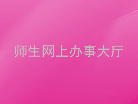 师生网上办事大厅