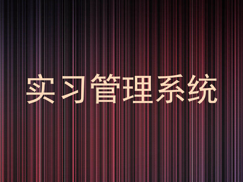 实习管理系统