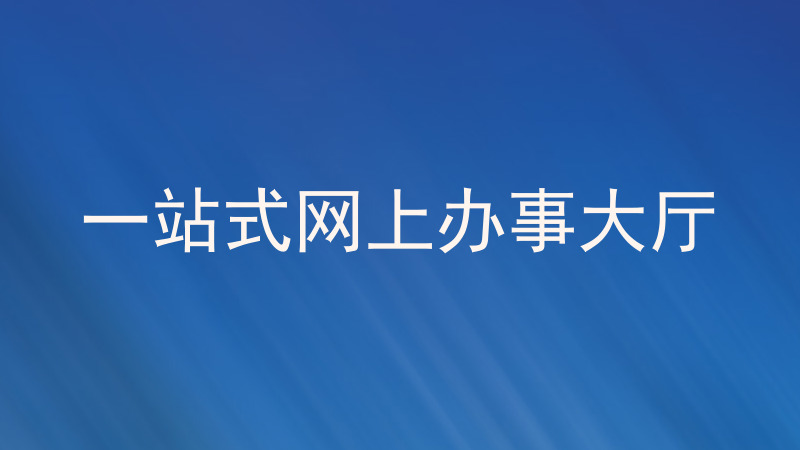 一站式网上办事大厅