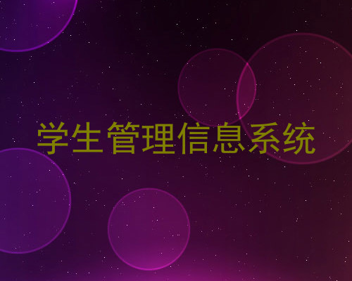 学生管理信息系统