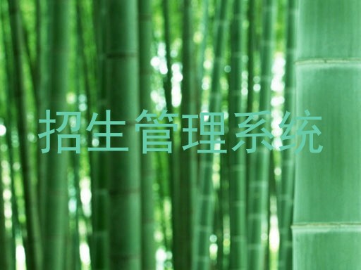 招生管理系统