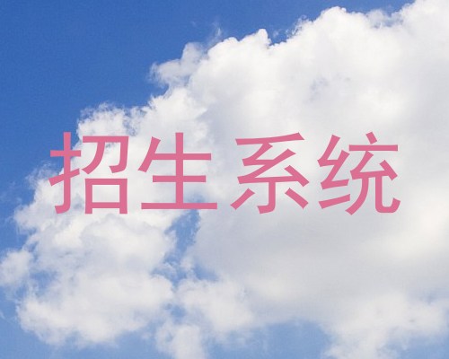 招生系统