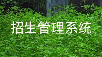 招生管理系统