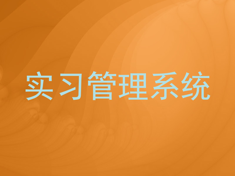 实习管理系统