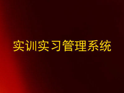 实训实习管理系统