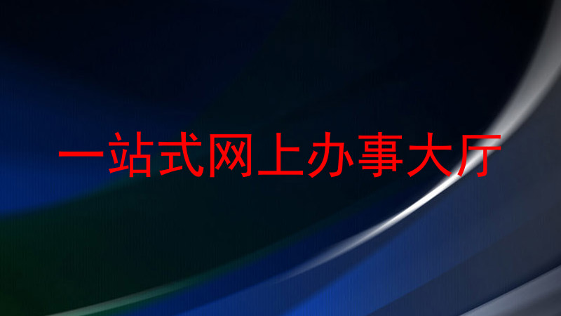 一站式网上办事大厅