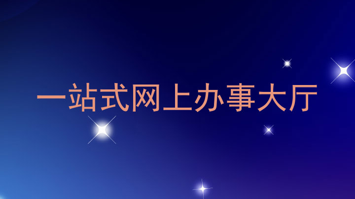 一站式网上办事大厅