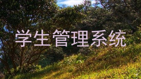 学生管理系统