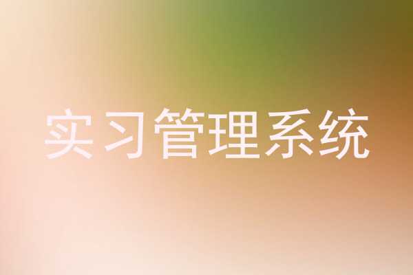 实习管理系统