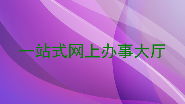 一站式网上办事大厅