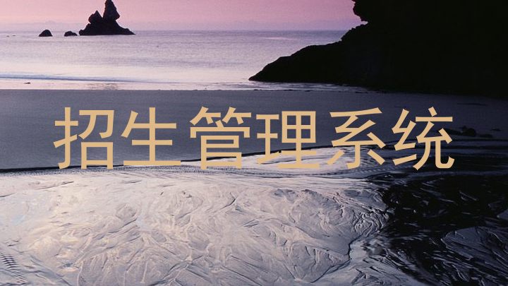 招生管理系统