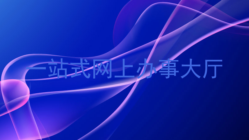 一站式网上办事大厅