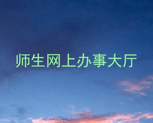 师生网上办事大厅