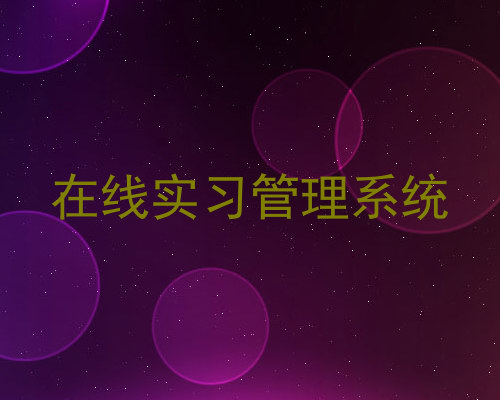 在线实习管理系统