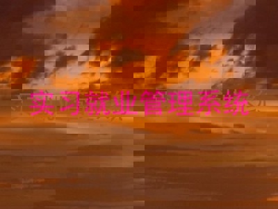 实习就业管理系统