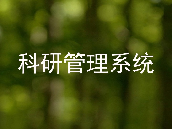 科研管理系统