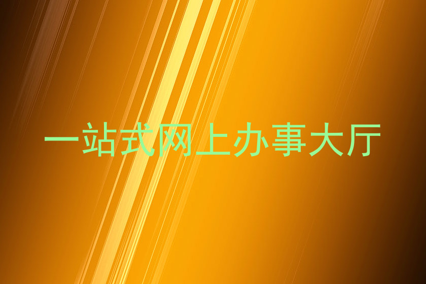 一站式网上办事大厅