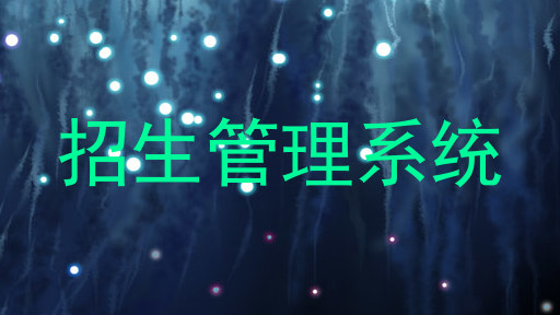 招生管理系统