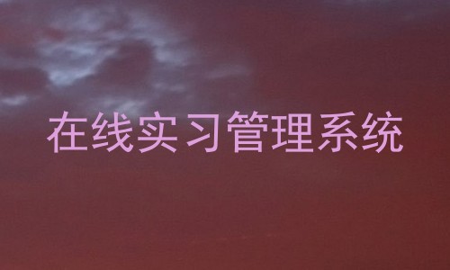 在线实习管理系统