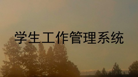 学生工作管理系统
