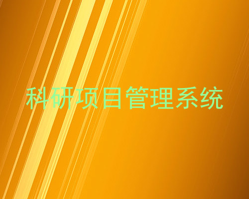 科研项目管理系统
