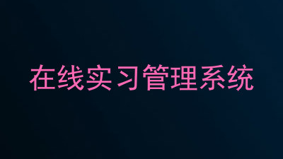 在线实习管理系统