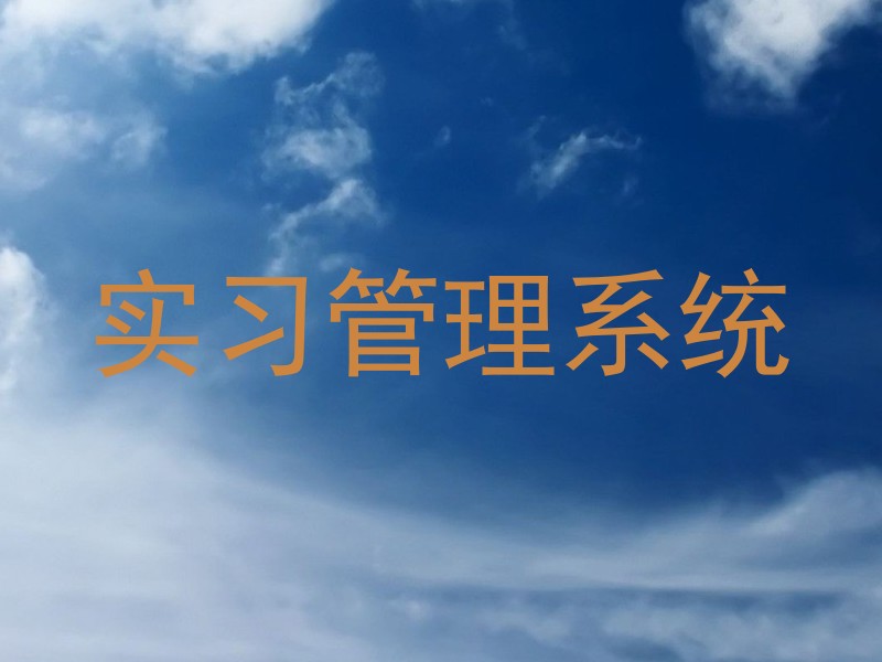 实习管理系统