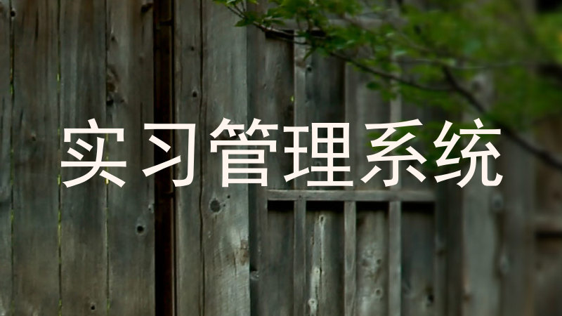 实习管理系统