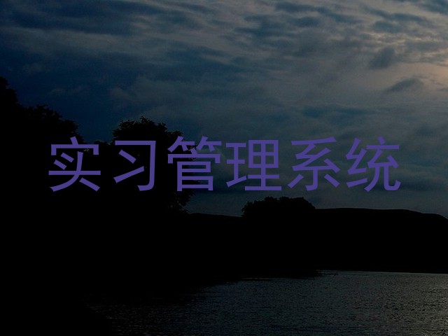 实习管理系统