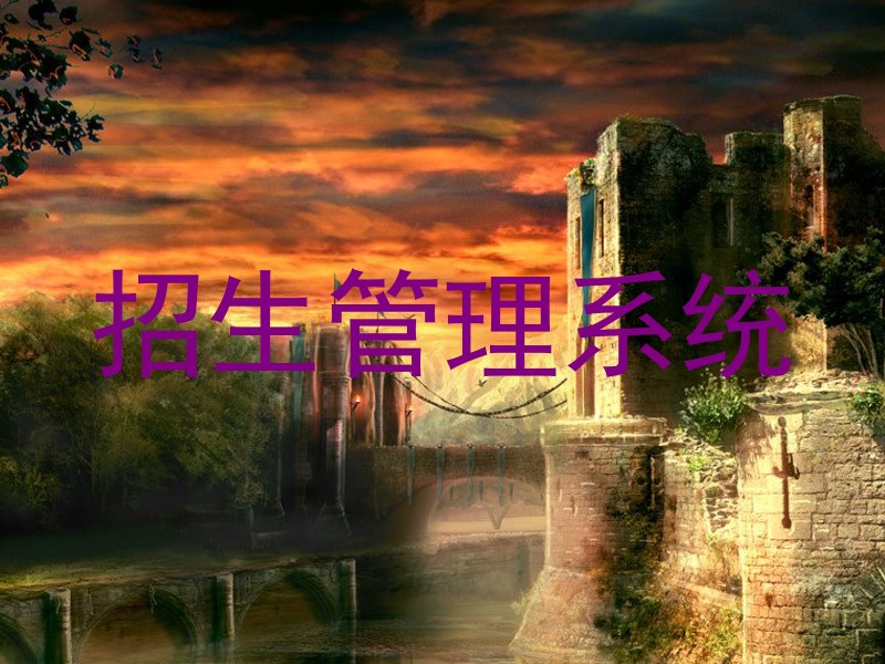 招生管理系统