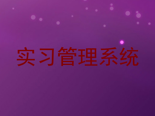 实习管理系统