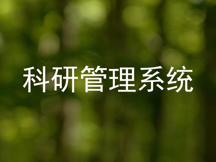科研管理系统
