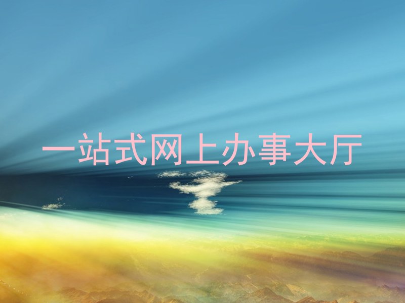 一站式网上办事大厅