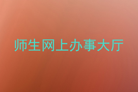 师生网上办事大厅