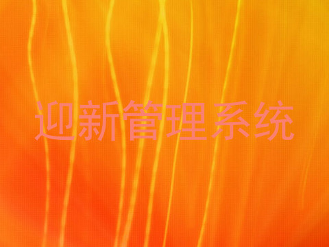 迎新管理系统