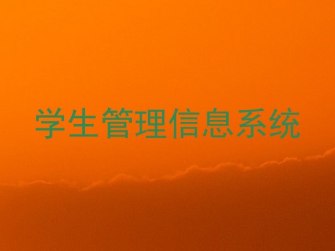 学生管理信息系统