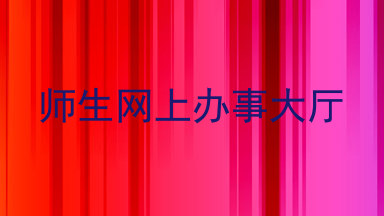 师生网上办事大厅