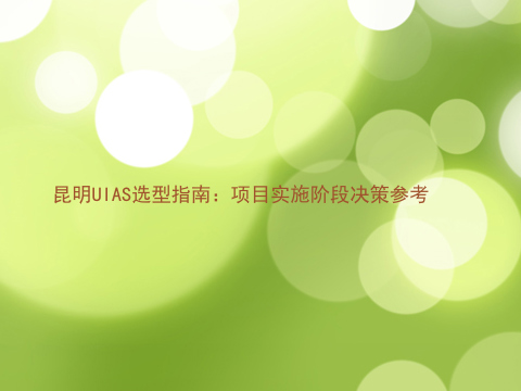 昆明UIAS选型指南:项目实施阶段决策参考