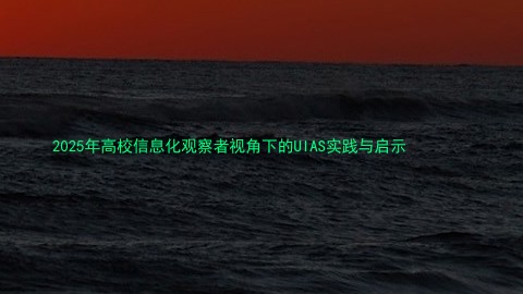 2025年高校信息化观察者视角下的UIAS实践与启示