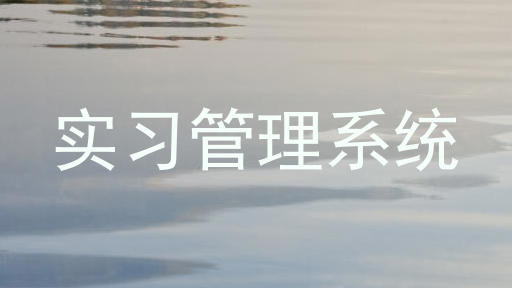 实习管理系统