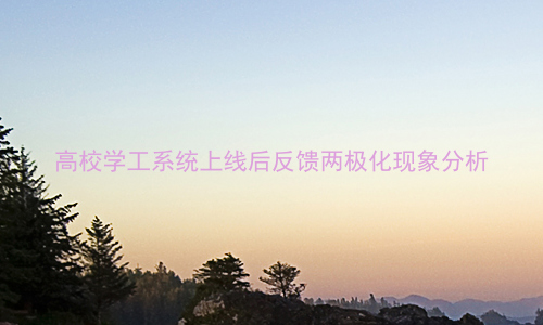 高校学工系统上线后反馈两极化现象分析