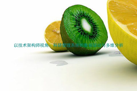 以技术架构师视角:科研管理系统的数据驱动与多维分析