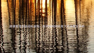 排课管理系统招标采购:技术架构师视角下的场景化分析