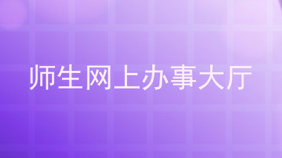 师生网上办事大厅