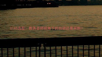 UIAS选型:教务老师视角下的自研还是采购?