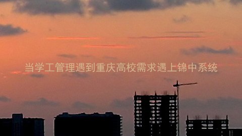 当学工管理遇到重庆高校需求遇上锦中系统