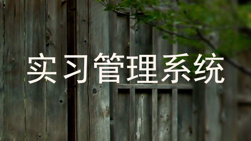 实习管理系统