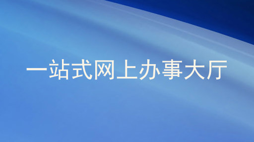 一站式网上办事大厅