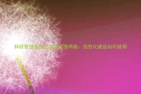 科研管理系统上线后反馈两极:信息化建设如何破局