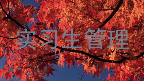 实习生管理